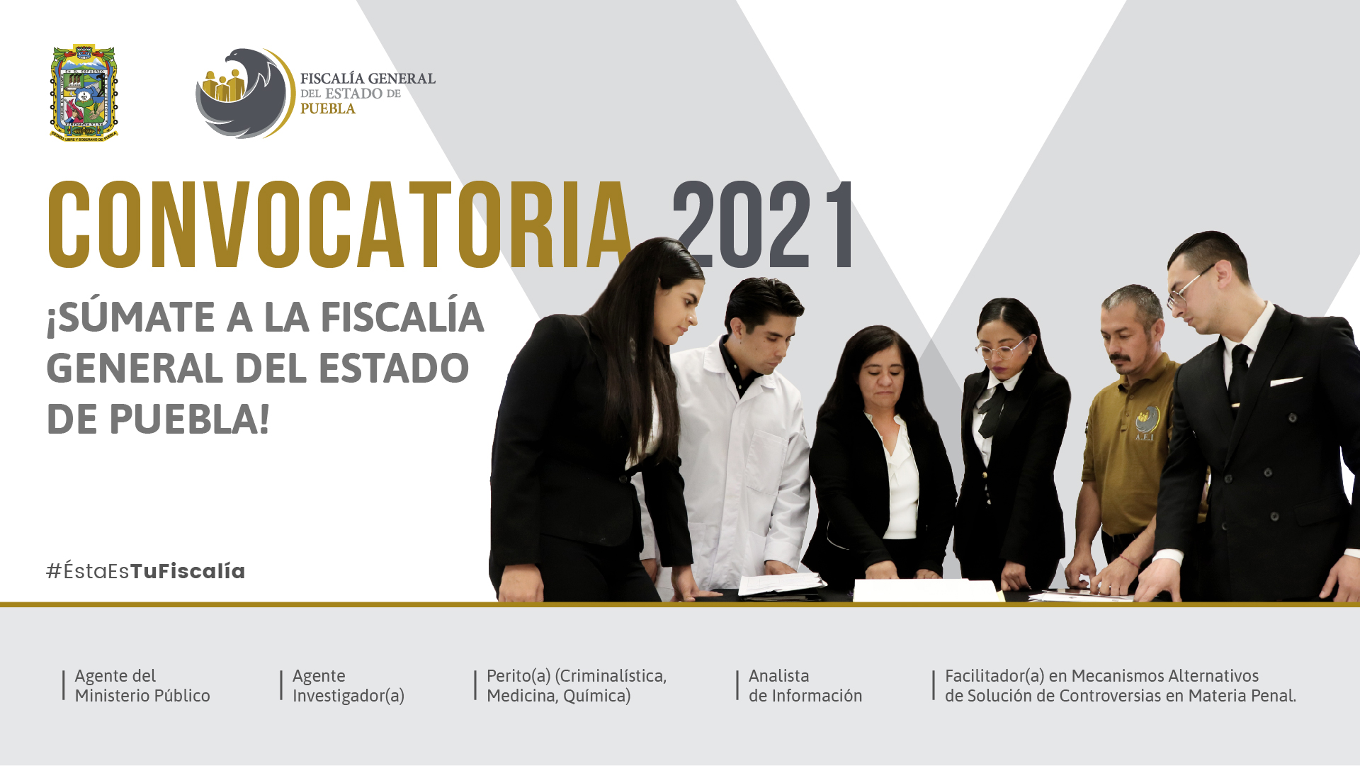 Por: Cortesía Fiscalía Puebla recluta personal; abre convocatoria para cubrir plazas vacantes