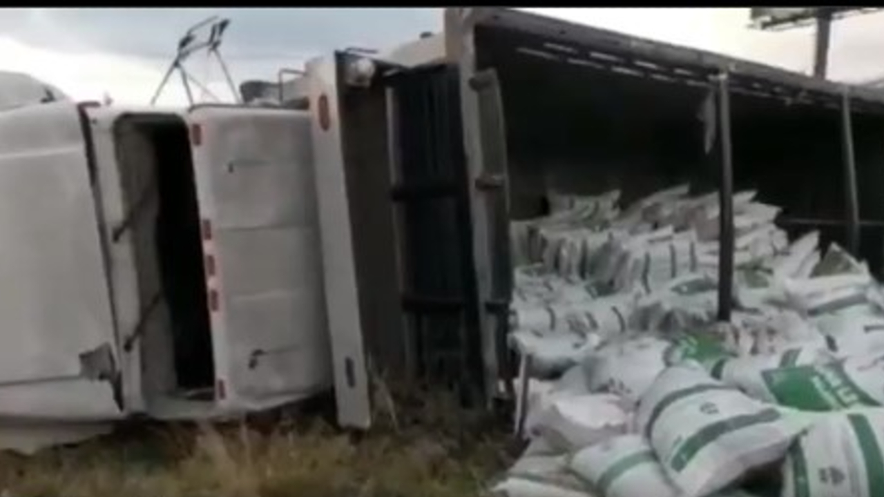 Por: Cortesía Hacen “rapiña” a un Camión de Maíz que se volcó en el Periférico Ecológico