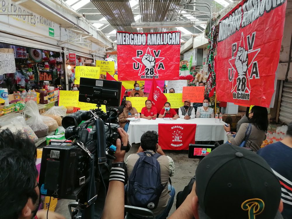 Por: Cortesía Locatarios del Mercado Amalucan rechazan propuesta de AMLO para avanzar con la remodelación