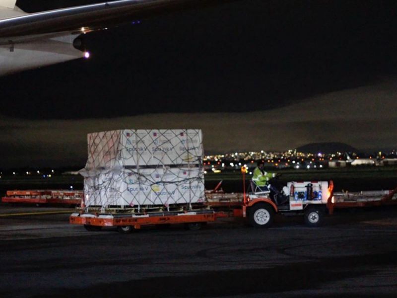 Por: Cortesía Llegan 200 mil dosis de vacuna anticovid Sputnik para segunda aplicación