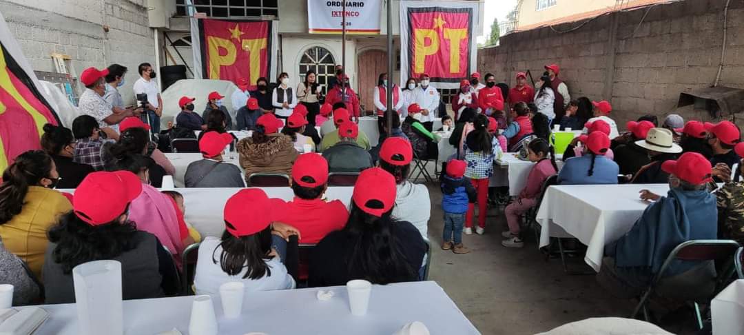 Por: Cortesía En Tlaxcala el PT olvida pandemia, congrega a militantes y menores de edad