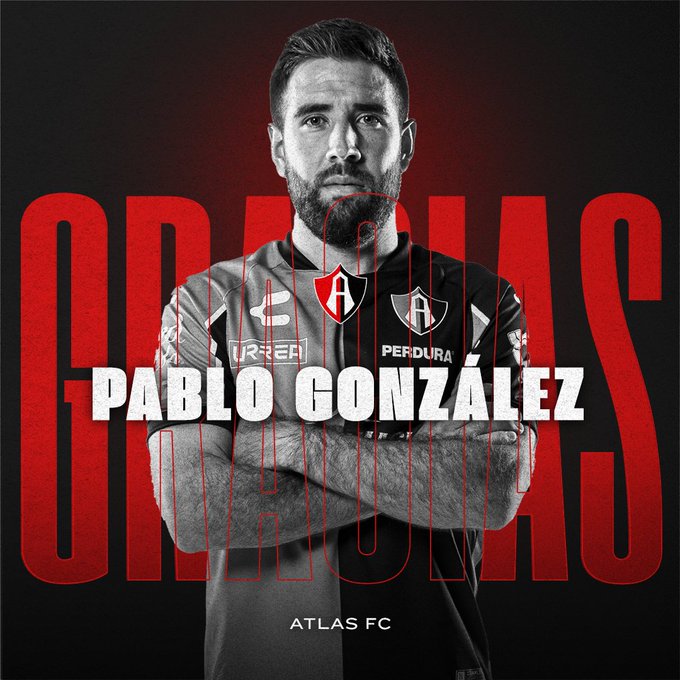 Por: Cortesía El poblano Pablo González deja al Atlas y llega a Toluca como refuerzo