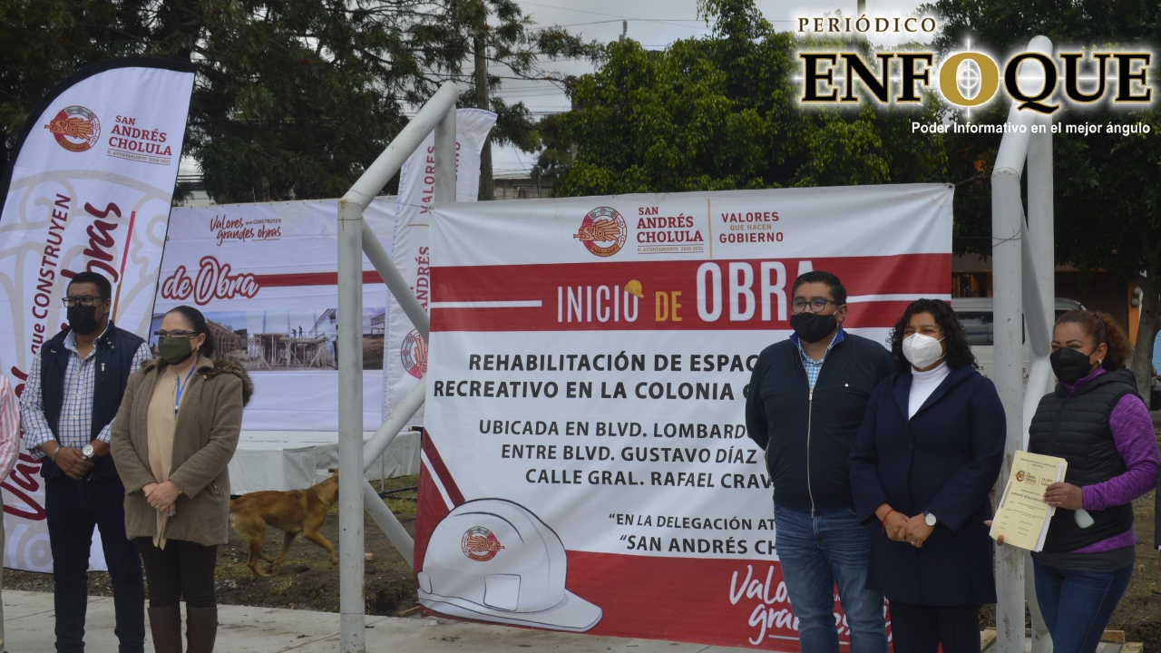 Por: Enfoque Ayuntamiento de San Andrés Cholula dio inicio a la remodelación del Parque Gobernadores