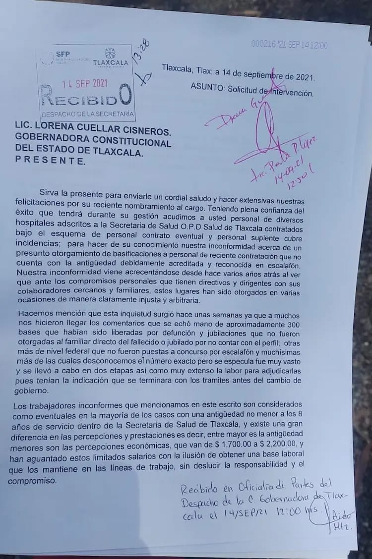 Por: Cortesía Piden intervención de Lorena Cuéllar en repartición de bases de manera injusta