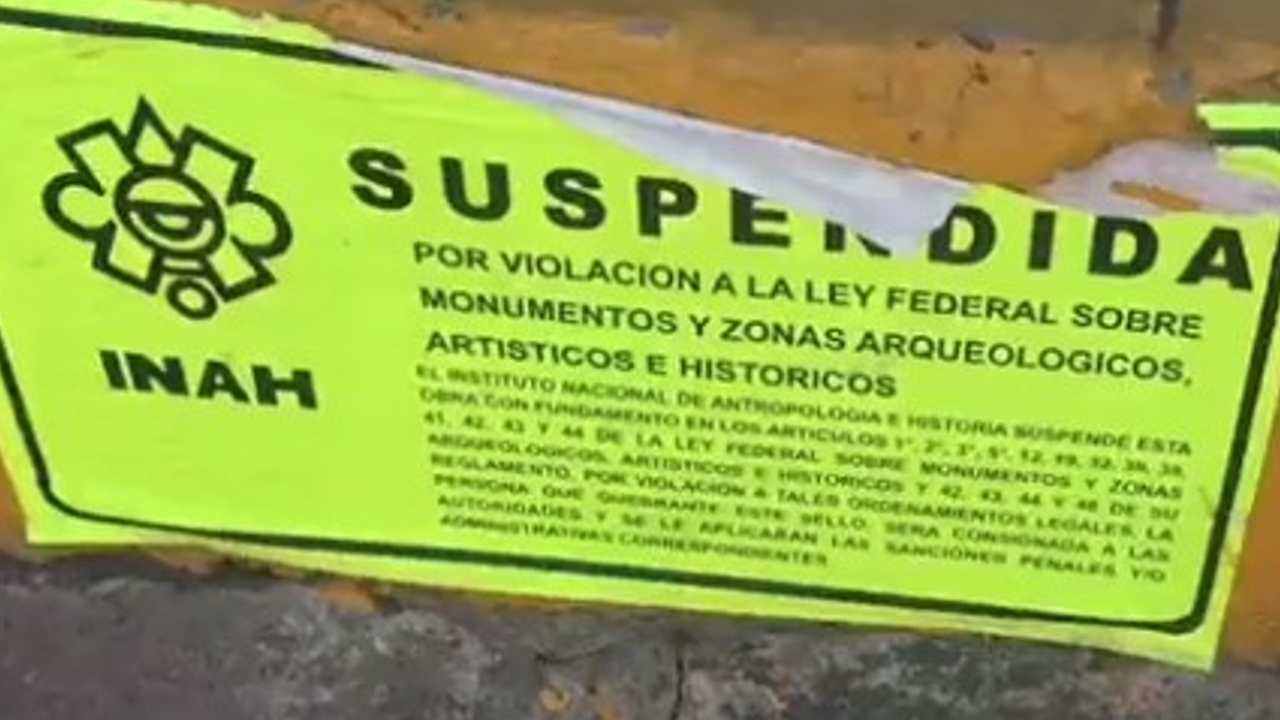 Por: Cortesía El INAH suspendió las obras efectuadas en el Parque Municipal de Cuautlancingo