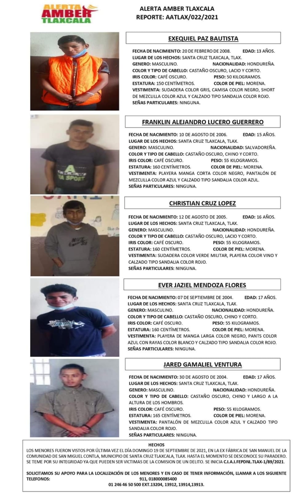 Desaparecen migrantes menores de edad en Tlaxcala