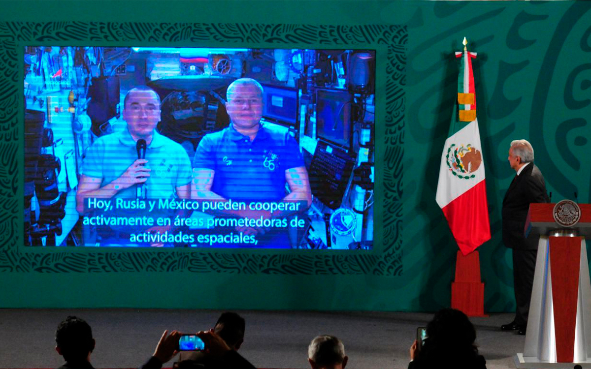 Por: Cortesía Rusia felicita a México desde el espacio por aniversario de independencia
