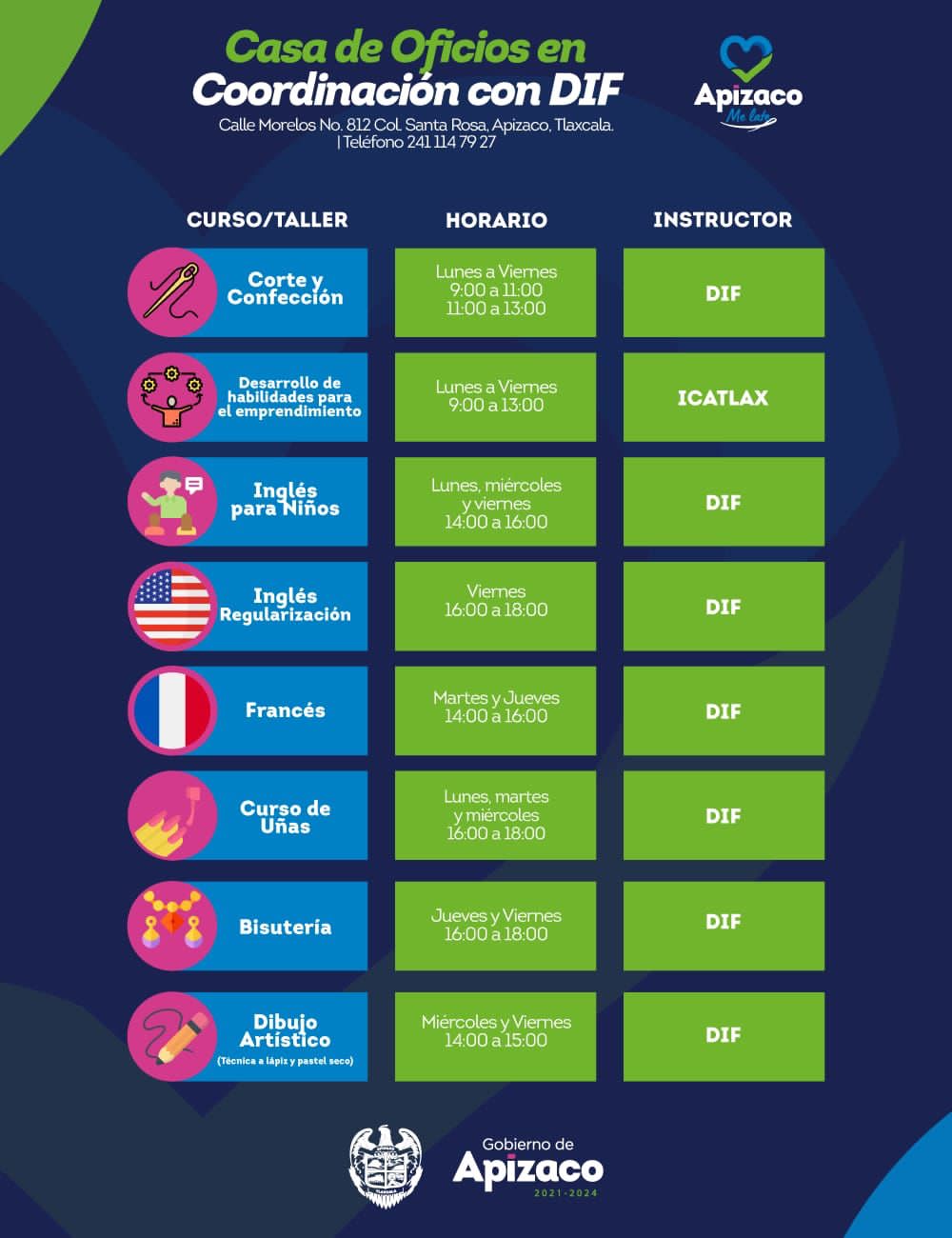 Por: Cortesía Invita DIF de Apizaco a tomar cursos y talleres, no te quedes fuera ¡inscríbete!