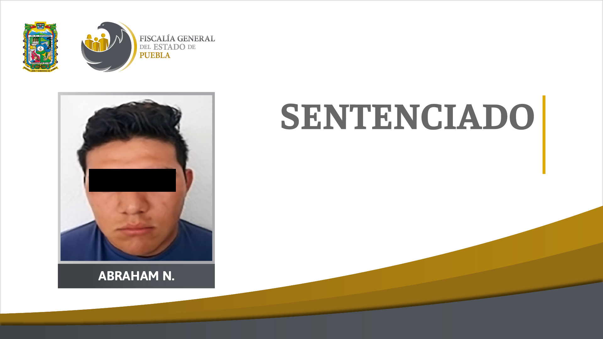 Por: Cortesía Dan 20 años de prisión por homicidio en la colonia Xonaca a Abraham N.