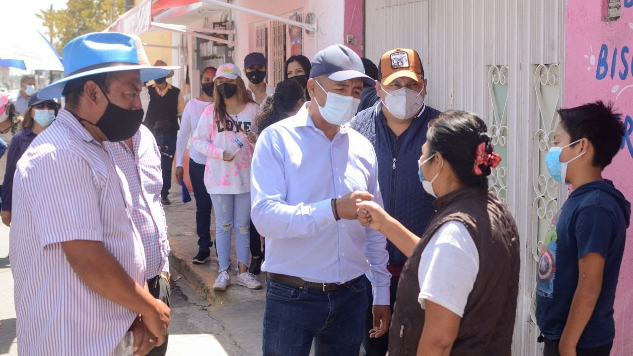 Por: Cortesía Edmundo Tlatehui recorrió las calles aledañas de la Cabecera Municipal
