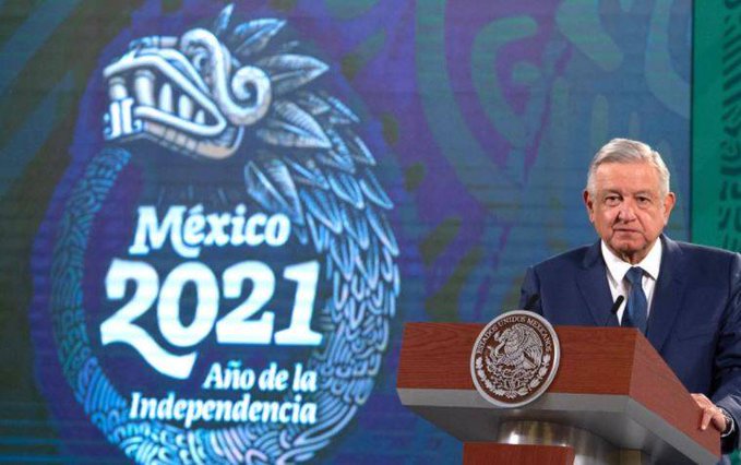 Por: Cortesía AMLO conmemora 200 años de la Independencia de México
