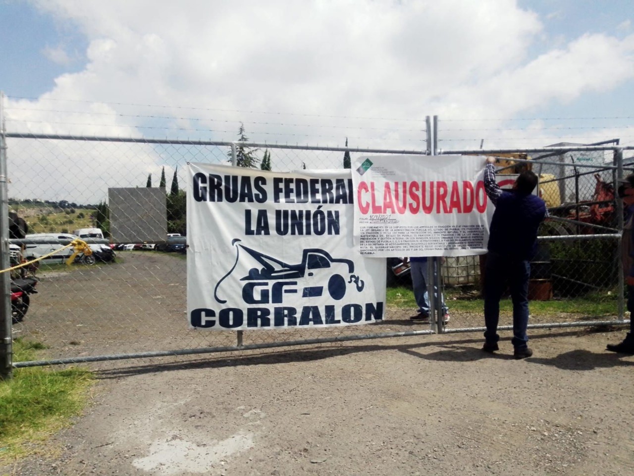 Por: Cortesía Clausura Medio Ambiente siete corralones de vehículos; uno en Amozoc