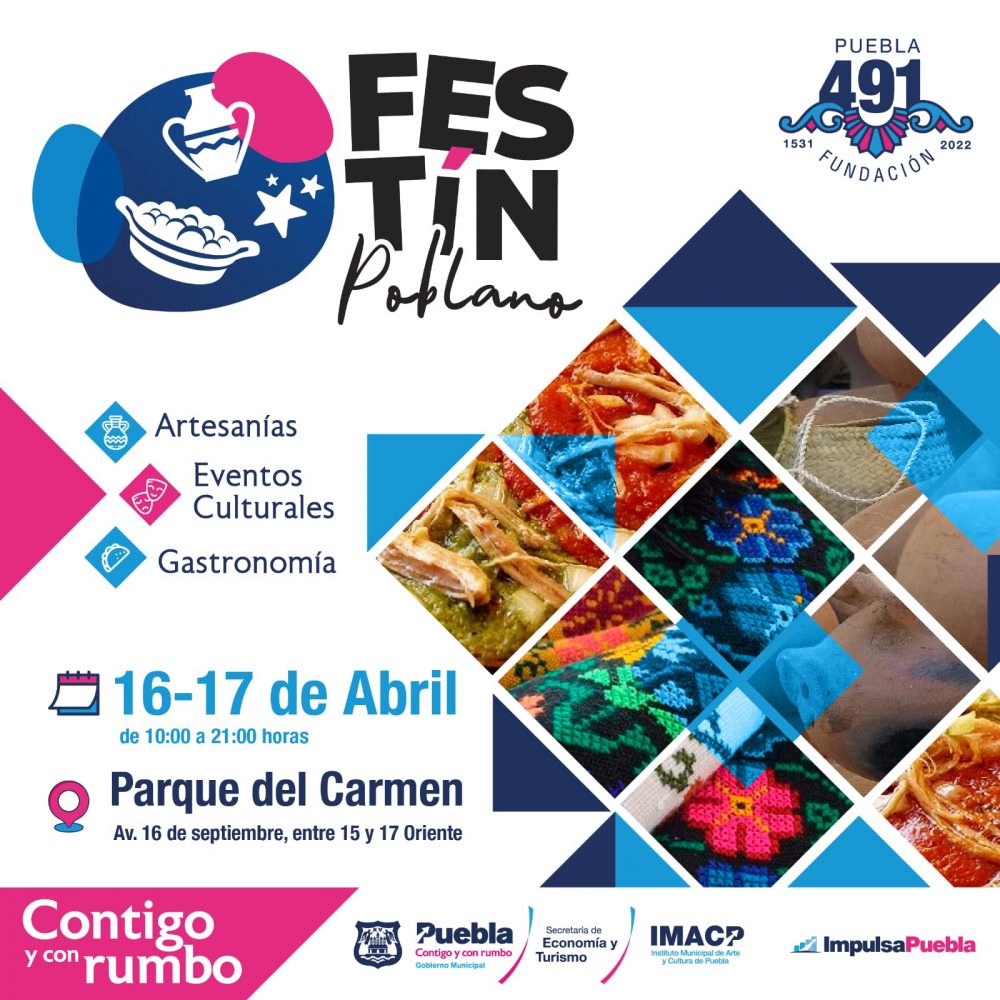 Por: Cortesía Habrá “Festin Poblano” este sábado y domingo en el Parque del Carmen
