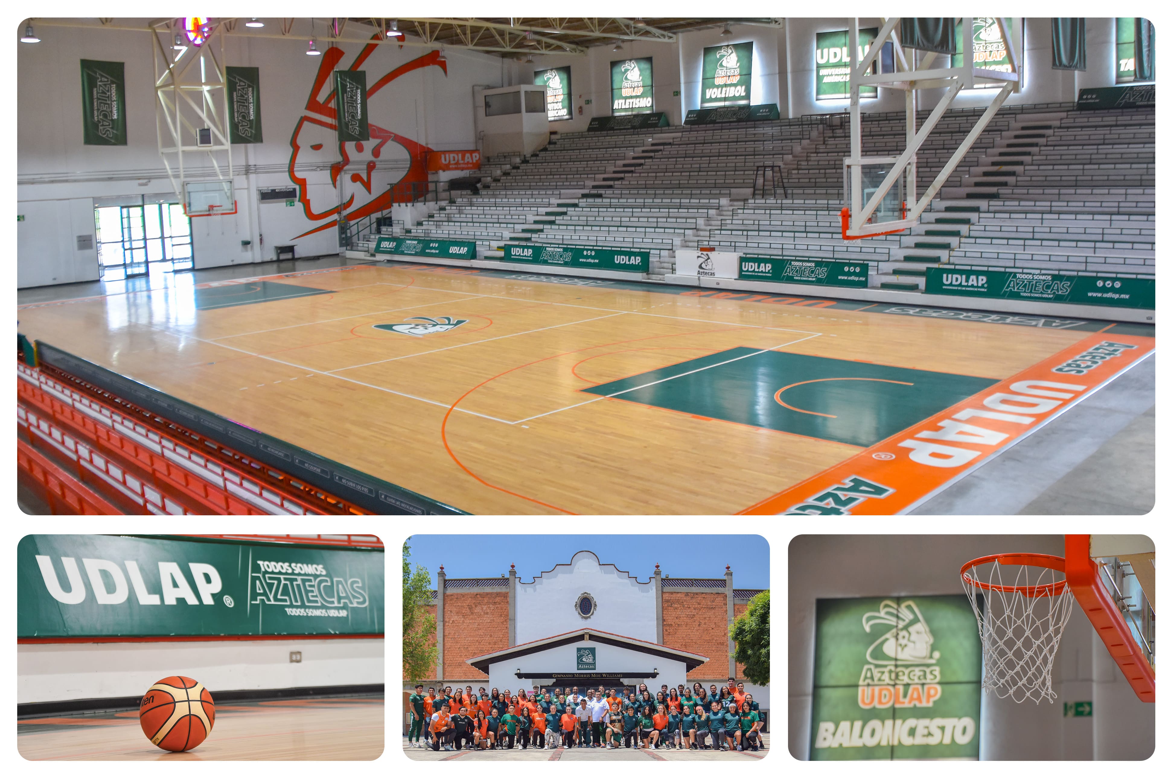 Por: Cortesía Reabren el gimnasio de basquetbol de Aztecas UDLAP