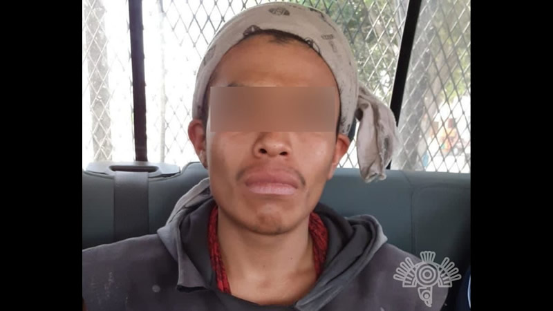 Por: Cortesía Policía detienen a Everardo Daniel N. de 24 años por narcomenudeo en Sam Miguel Canoa