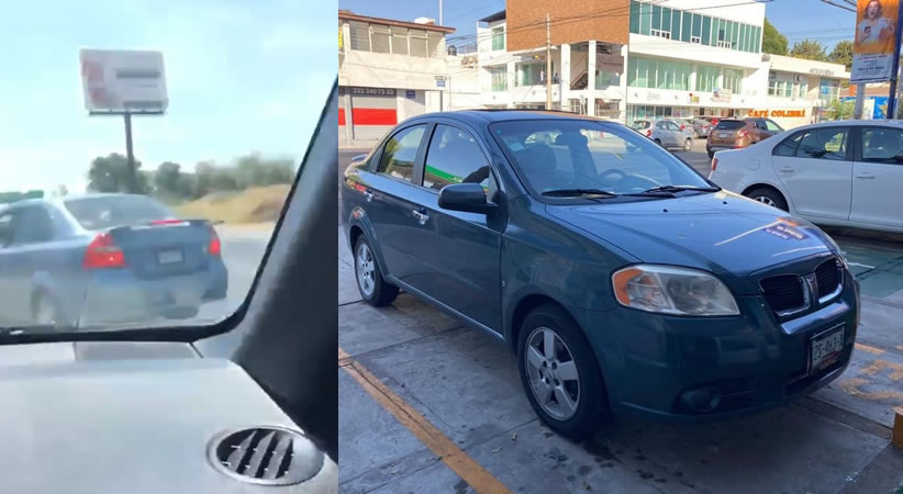 Por: Cortesía Usuarios sospechan que auto monta choques podría tratarse del auto robado en multi homicidio