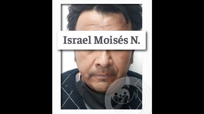 Por: Cortesía Israel Moisés N. es enviado a prisión por violación de su sobrina de 15 años en la colonia Guadalupe Hidalgo