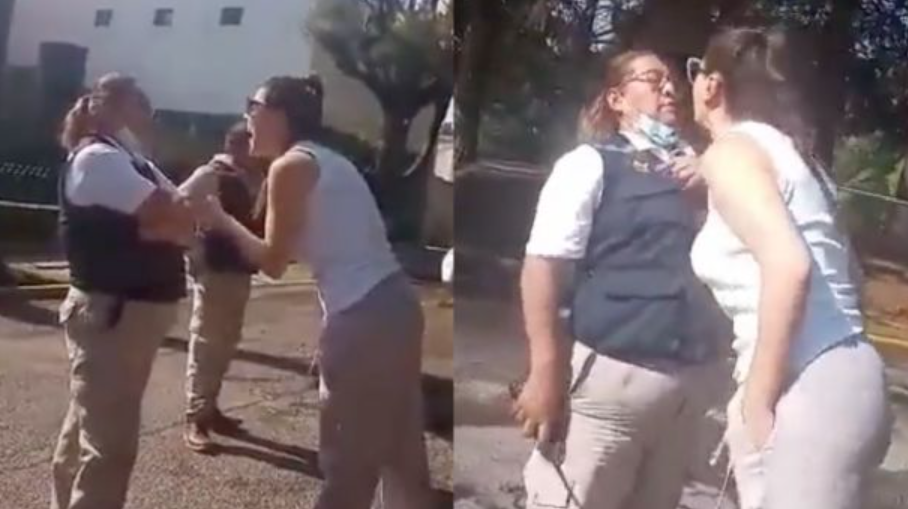 Lady Escupitajo: tunden en redes a señora que escupió a guardia de seguridad en Metepec