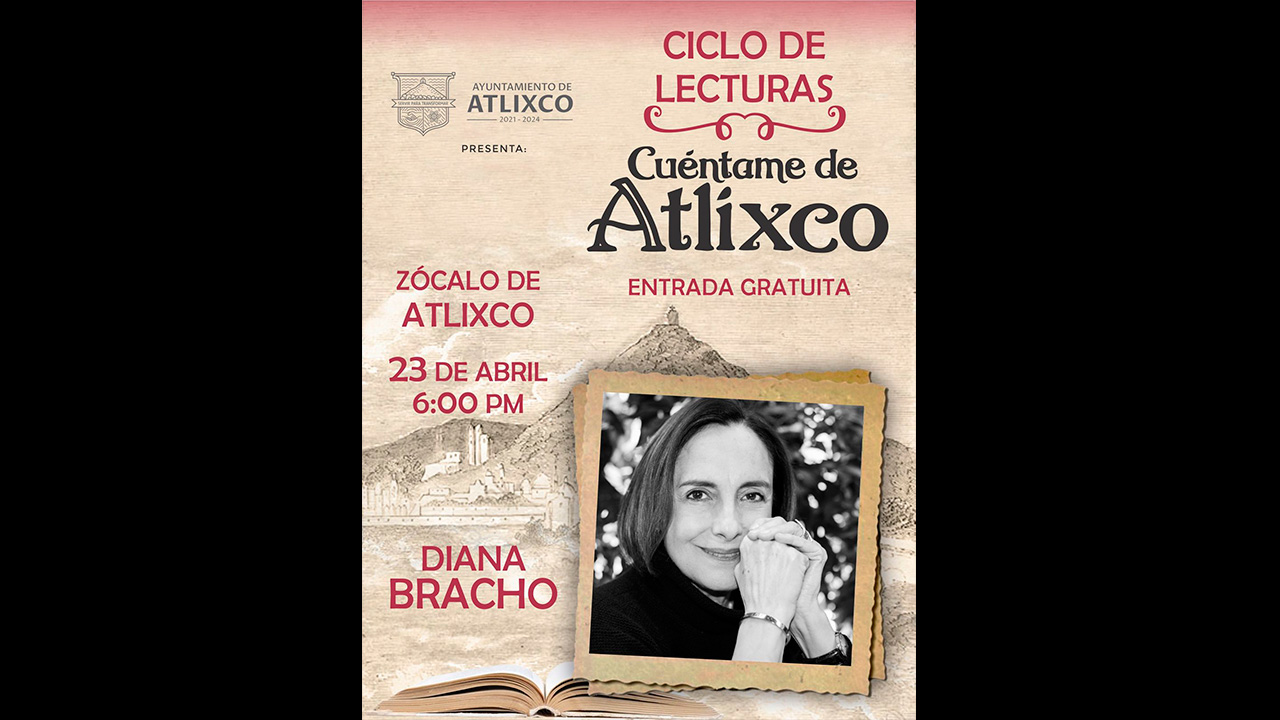 Por: Cortesía La actriz Diana Bracho celebrará día internacional del libro en Atlixco