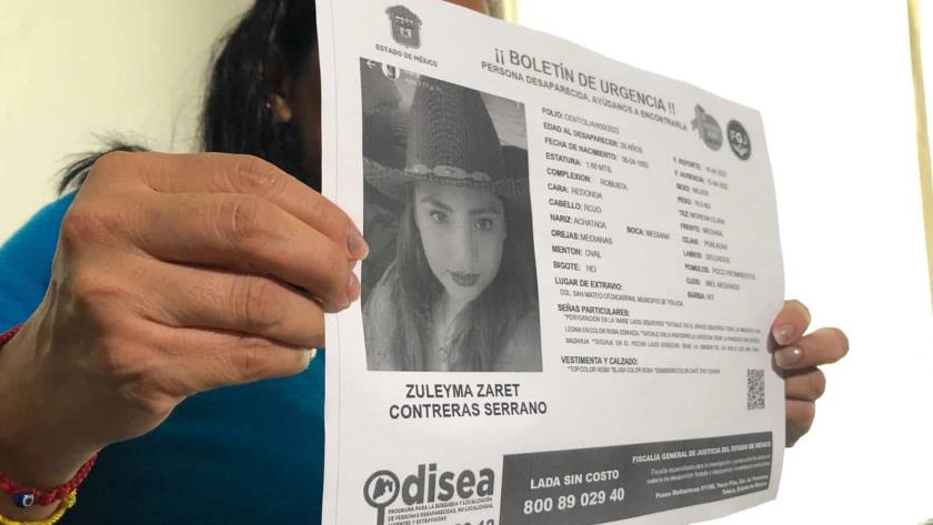 Por: Cortesía Sigue búsqueda de Zuleyma Zaret, desapareció hace 15 días en Edomex; en lo que va del año han desaparecido 160 mujeres
