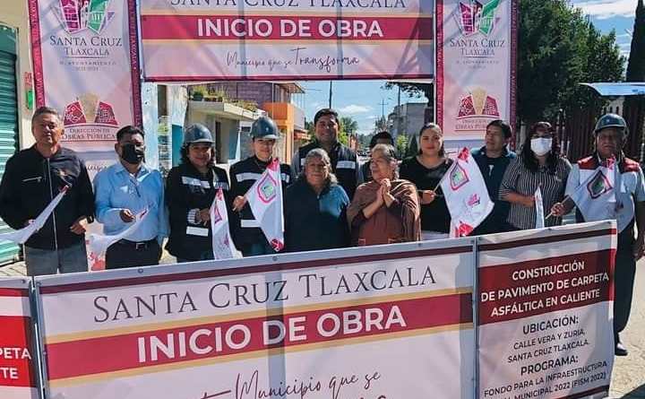Santa Cruz Tlaxcala inicia ejecución de obras públicas