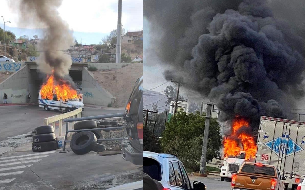 Por: Cortesía Reportaron quema simultánea de vehículos en Tijuana, Ensenada y Mexicali