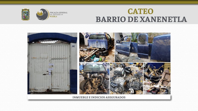 Por: Cortesía Tras cateo en Xanenetla, recuperan un vehículo y motores de procedencia ilícita
