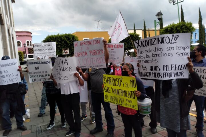 Exigen pobladores al Congreso, no aprobar cuenta pública de Xicohtzinco