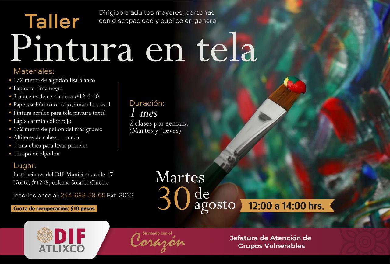 Por: Cortesía DIF municipal de Atlixco sigue impulsando el autoempleo con talleres para grupos vulnerables