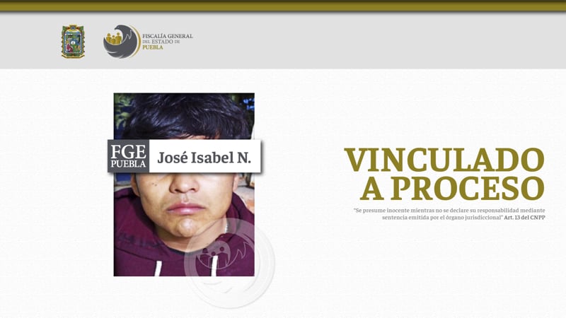 Por: Cortesía José Isabel N. es enviado a prisión tras asesinar a un hombre por no darle dinero para su "vicio" en Texmelucan