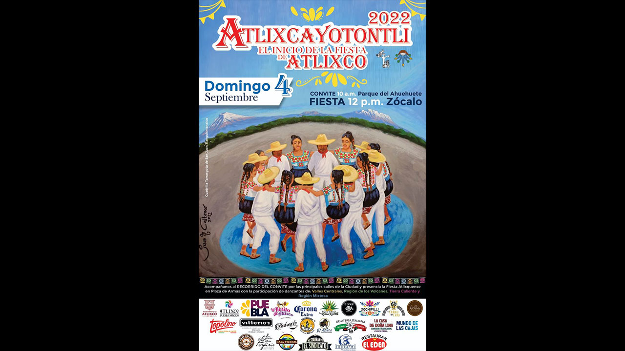 Por: Cortesía Arrancará fiesta de Atlixco con el festival Atlixcayotontli 2022; disfruta de la música y danza con cerca 300 bailarines