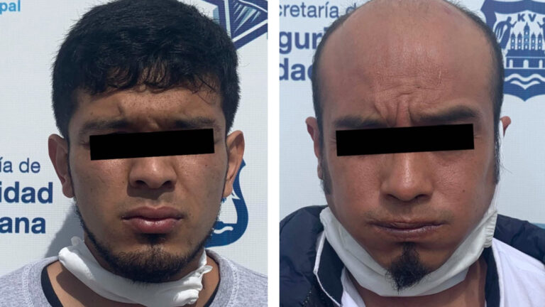 Por: Cortesía Dos sujetos fueron detenidos por asaltar a un pasajero de la ruta Amozoc