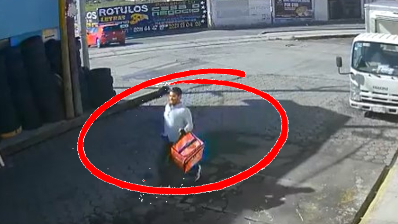 Por: Cortesía En San Pedro Cholula; un presunto maleante le robó a un repartidor de comida