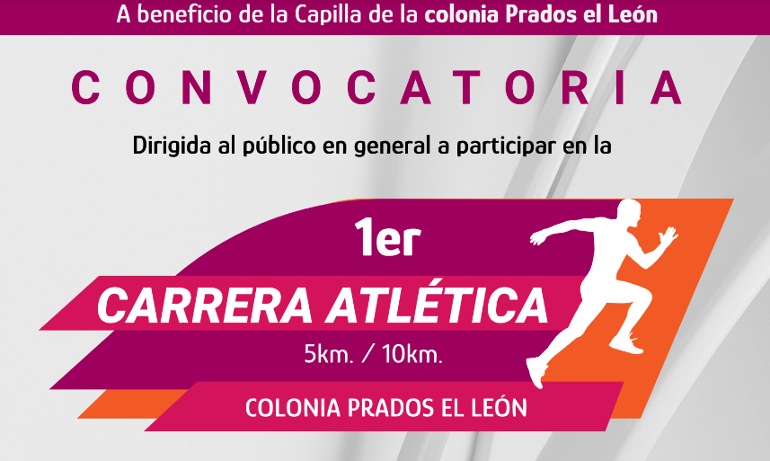 Por: Cortesía Convocan a atlixquenses a participar en la 1ra carrera atlética a beneficio de la colonia Prados el León