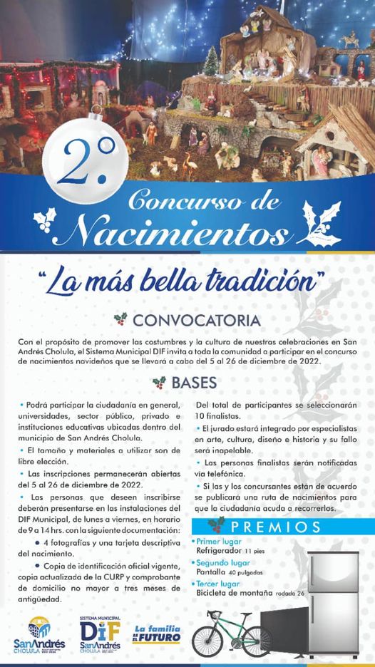 Por: Cortesía Lula Pineda San Andrés Cholula revive y vive la navidad con “La Más Bella Tradición”