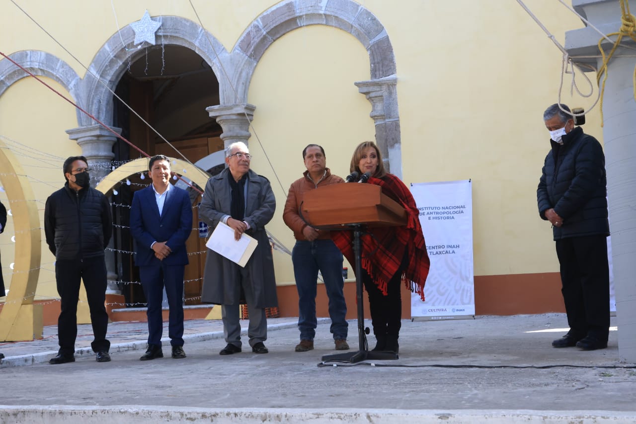 Entregó gobernadora trabajos de remodelación del templo de Nuestra Señora Del Carmen Aztama en Teolocholco