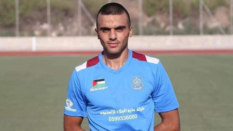 Por: Cortesía El ejército israelí mató a Ahmed AtefDaragmah, futbolista de 23 años de Palestina