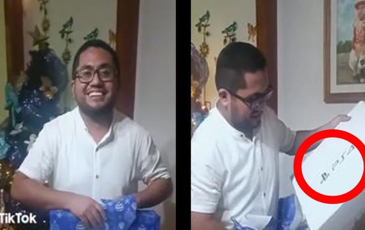 Quería sorprender al jefe en intercambio de regalos; lo engaña regalandole un 'PS4 (Vídeo)