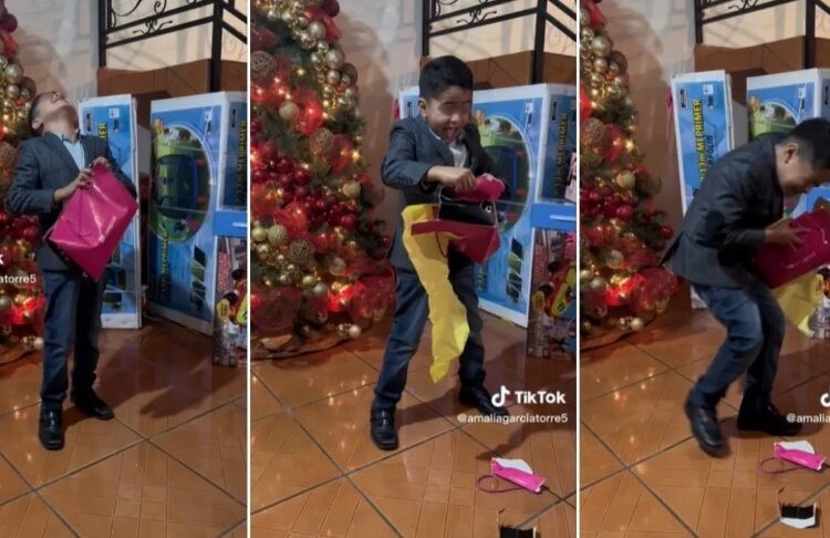 Niño recibe pedazo de carbón como regalo de navidad y su reacción sorprende al no ser la esperada (Vídeo)