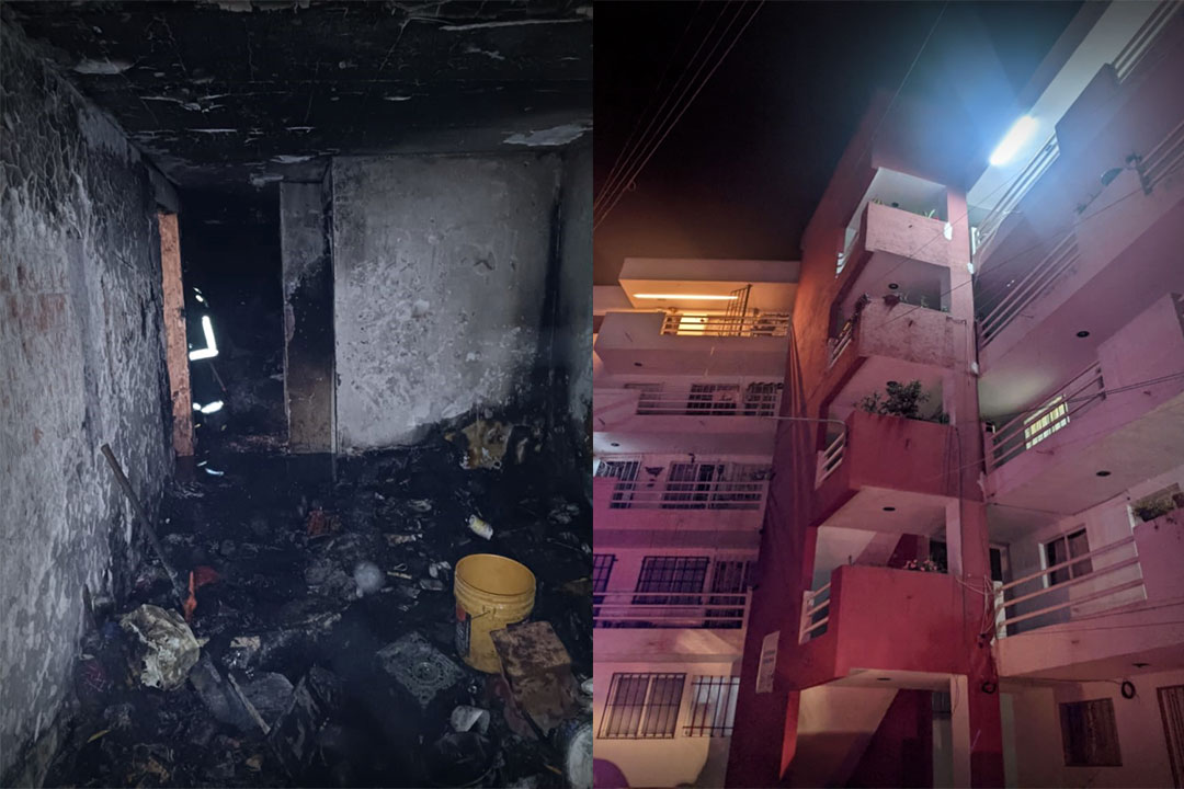 Por: Cortesía Incendio en departamento deja daños materiales y un hombre lesionado en Chachapa, Amozoc