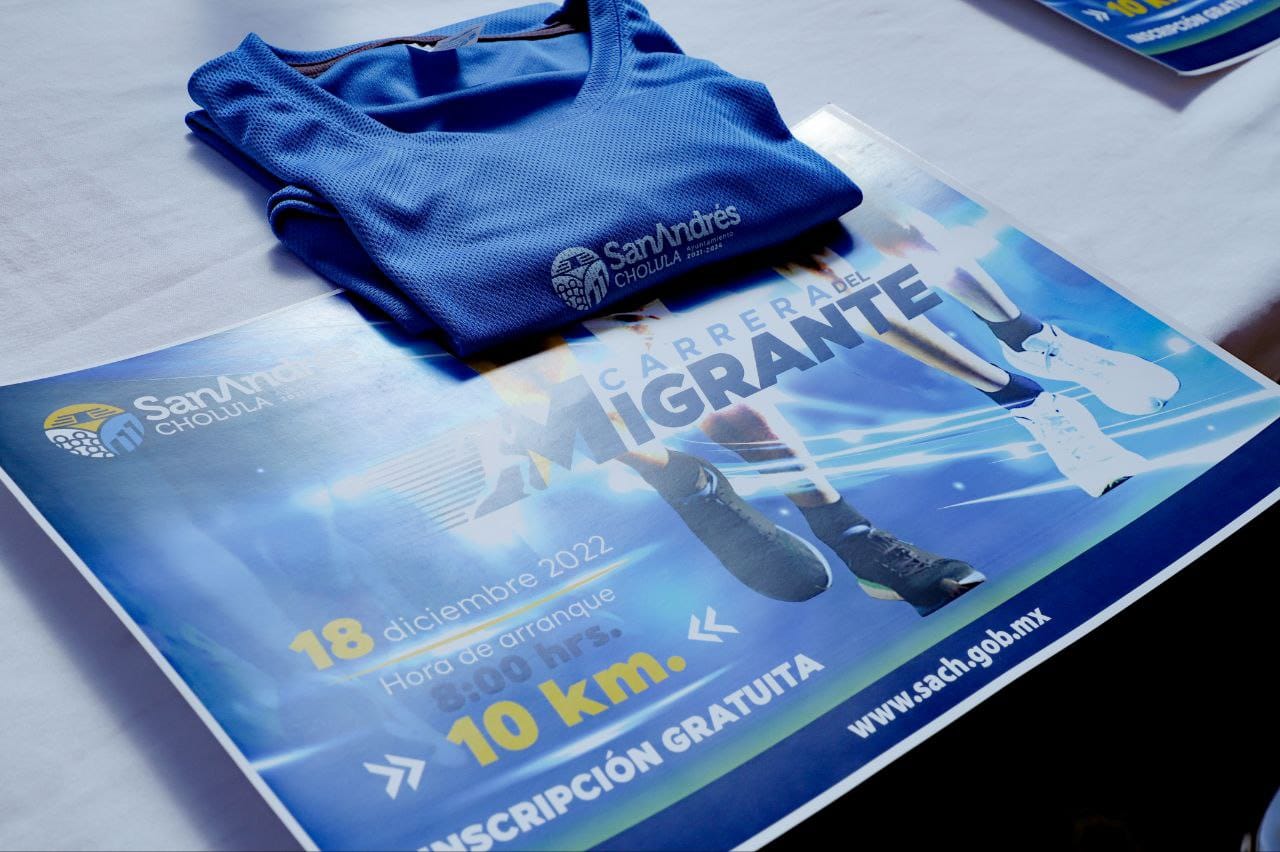 Por: Cortesía Lula Pineda Presenta Ayuntamiento de San Andrés Cholula “Carrera del Migrante 2022”