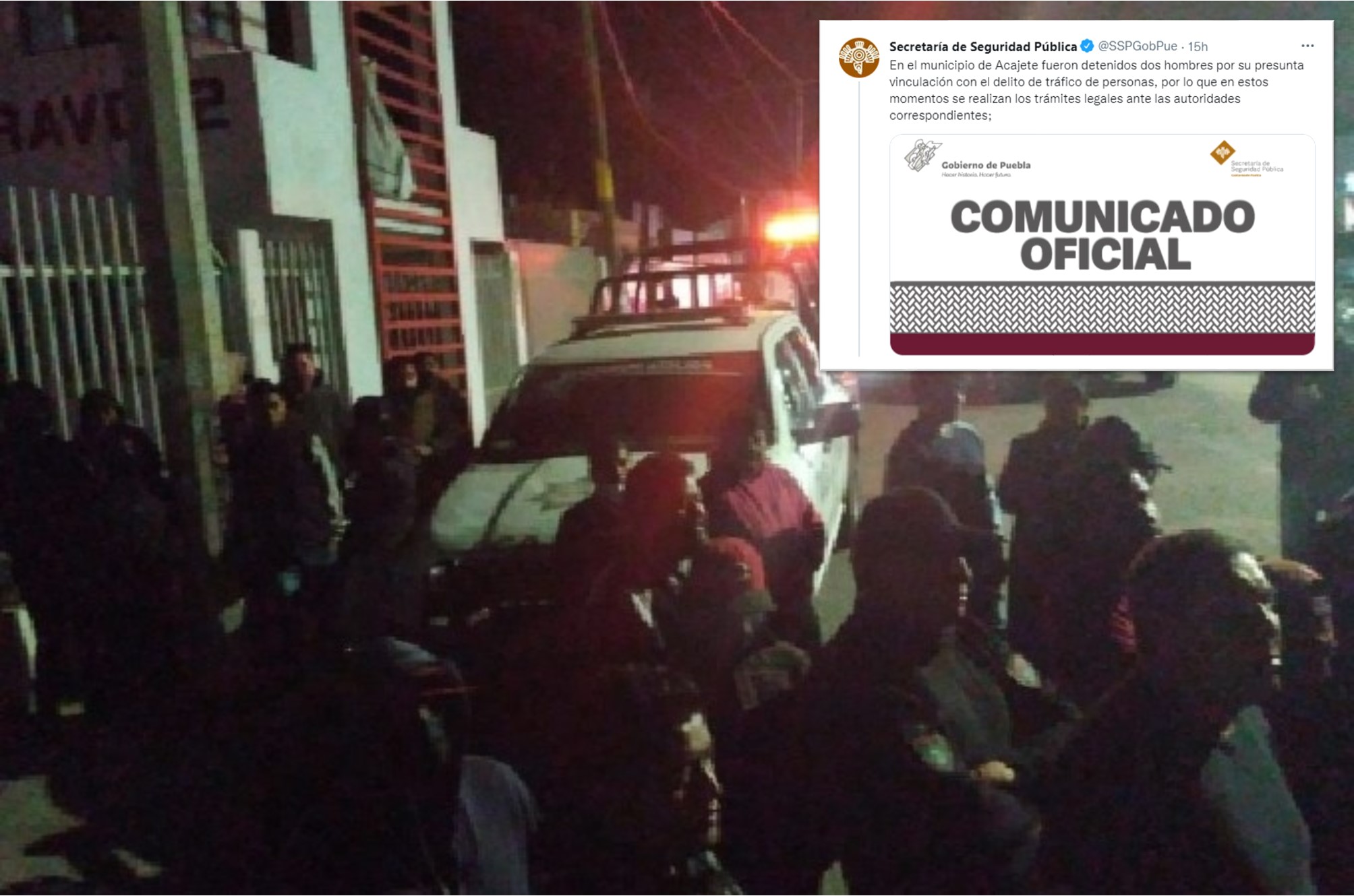 Por: Cortesía Vecinos de Acajete exigen la liberación de dos jóvenes; fueron detenidos por supuesto tráfico de personas