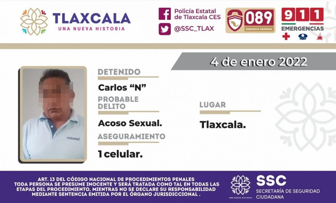 Por: Cortesía La SSC detiene a sujeto por el probable delito de acoso sexual