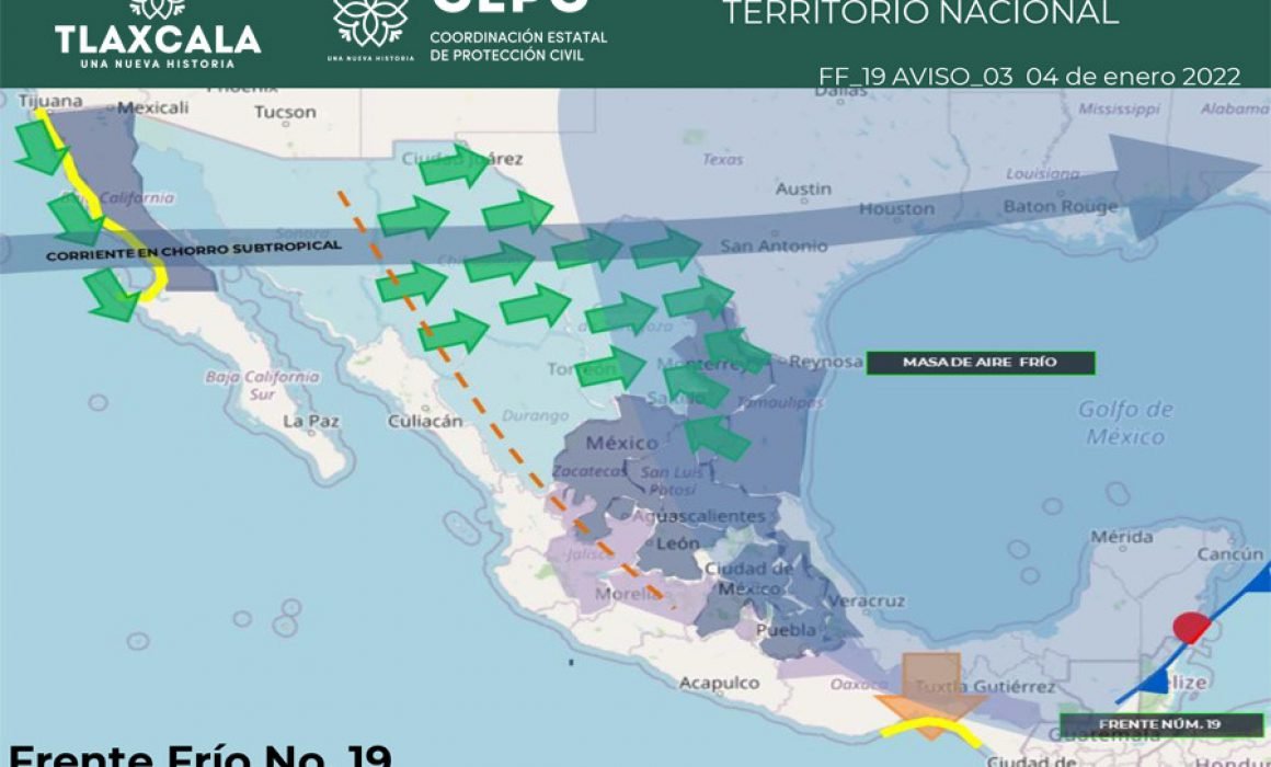 Frente frío 19 afectará con heladas a Tlaxcala