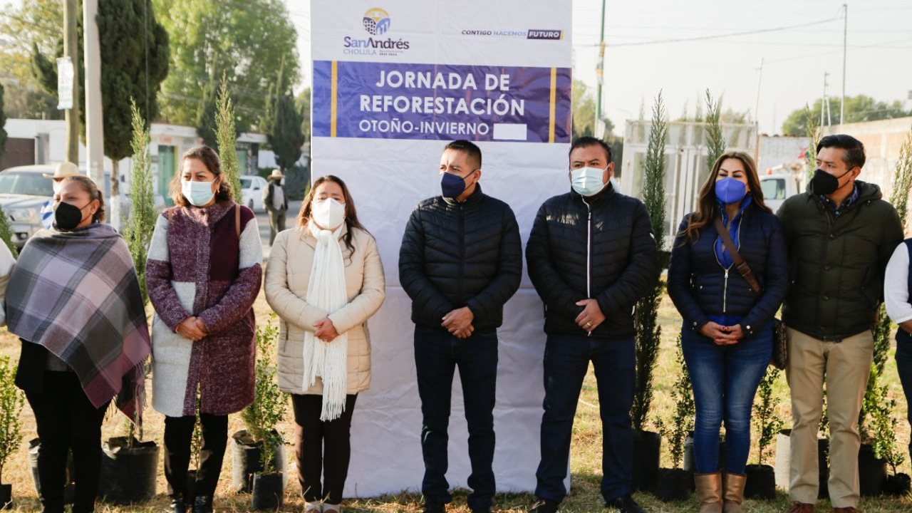 Por: Cortesía Con las Jornadas de Reforestación de San Andrés Cholula se han logrado plantar alrededor de mil 600 arboles