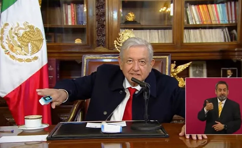Por: Cortesía De manera virtual aparece AMLO en la mañanera tras dar positivo a Covid nuevamente