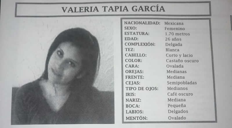 Por: Cortesía Se solicita apoyo para localizar a Valeria Tapia; fue vista por última vez en San Martín Texmelucan