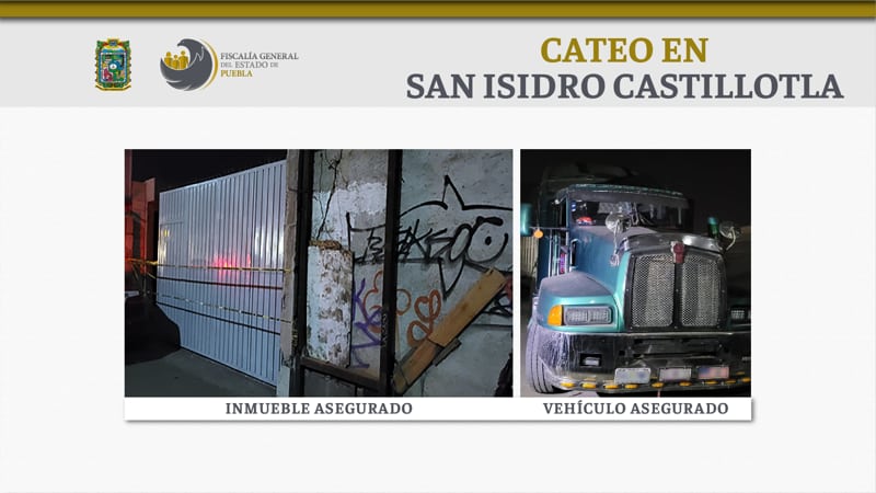 Por: Cortesía Catean domicilio en San Isidro Castillotla; se reportó un vehículo con mercancía robada