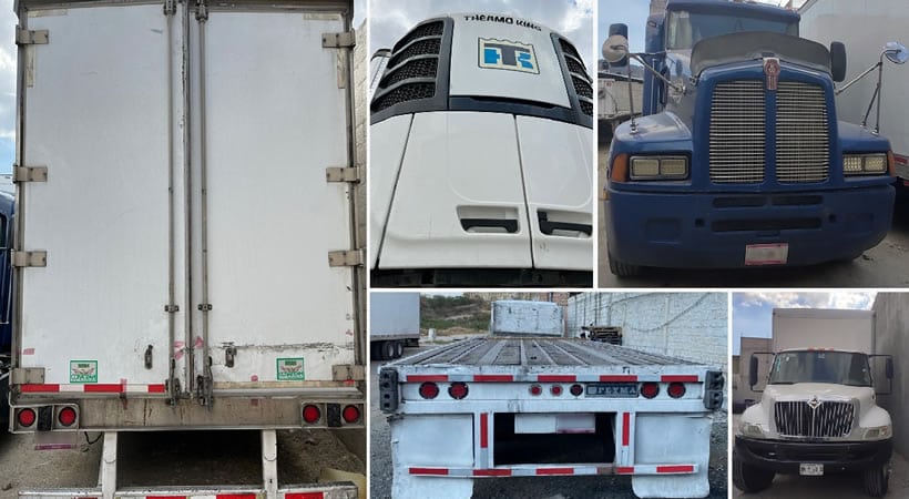 Por: Cortesía Tras cateo en Amozoc, recuperan camiones robados; uno de ellos aun contenía mercancía: 3 toneladas de carne