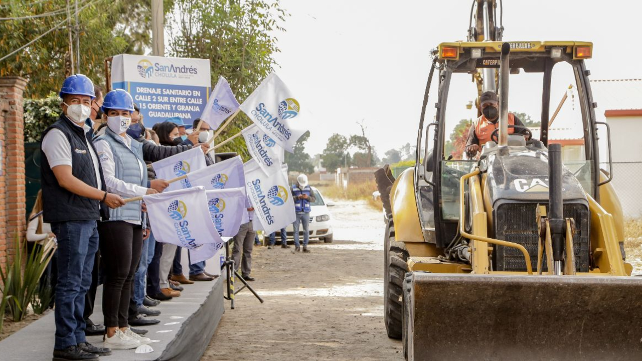 Por: Cortesía Ayuntamiento de San Andrés Cholula dio el banderazo a una serie de obras